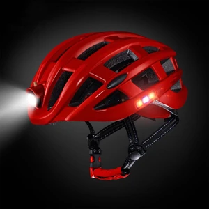 فروش کلاه دوچرخه سواری چراغ دار Wolfbase مدل Xlight ساخت با متریال EPS+Plastic