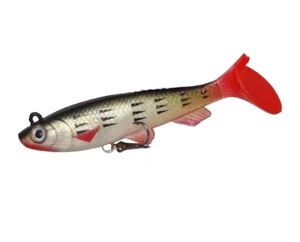 طعمه ماهیگیری مدل لور ماهی ژله ای صورتی | Pike and zander soft bait dragon tails
